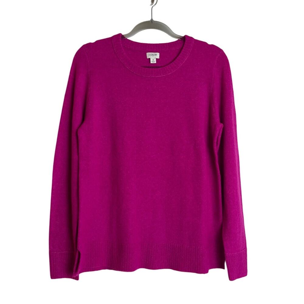 J. Crew Factory Crewneck Sweater in Bright Magenta